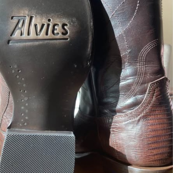 Alvies Congress Boots – Brown Teju Lizard (Size 11D) - Picture 3 of 7